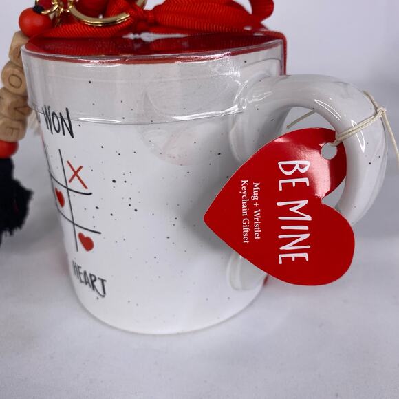 Tic Tac Toe Love Mug & Keychain Gift Set - You Won My Heart Valentines Gift NEW - Picture 5 of 7